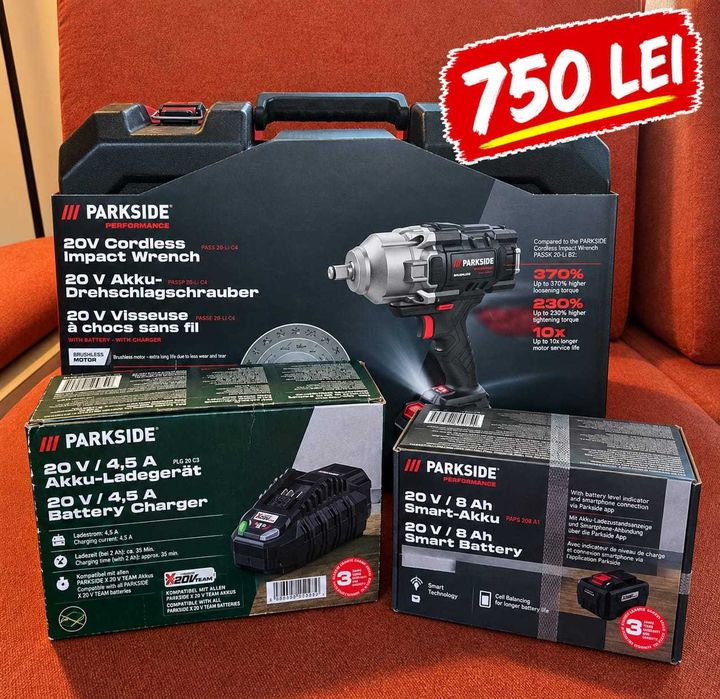 Parkside Performance PASSP 20-Li C4 20V (impact roti de 1898Nm)