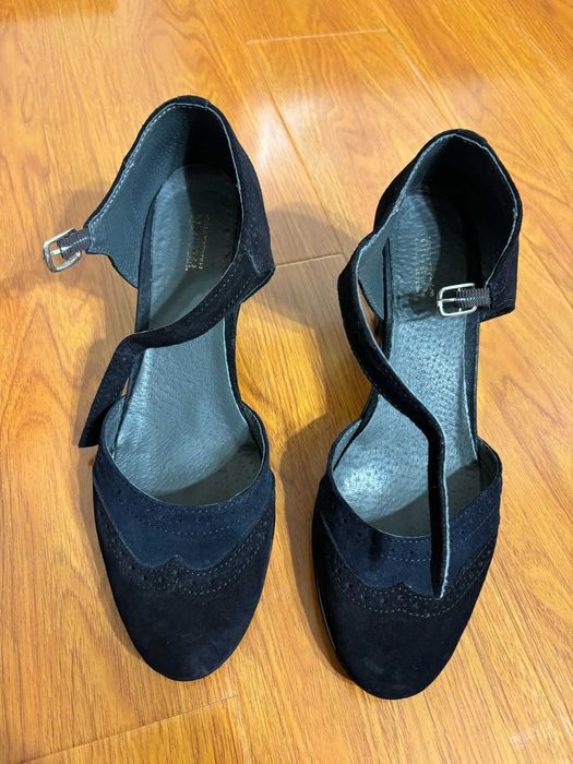Pantof cu toc dama negru bluemarin