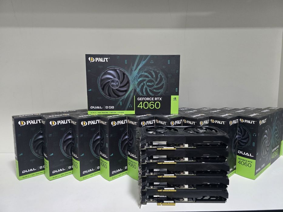 Palit RTX 4060 8Gb DUAL 

Idealni holatda karopka document

Narxi 299$