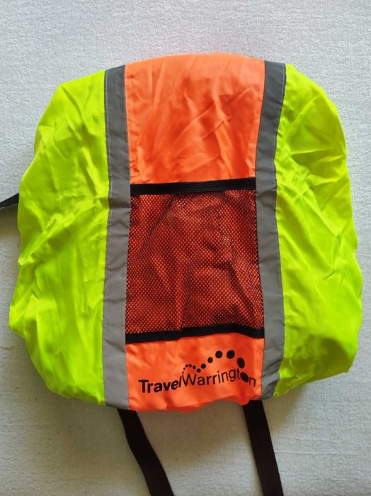 Светло отразителна жилетка XL + светло отразителна жилетка за раница