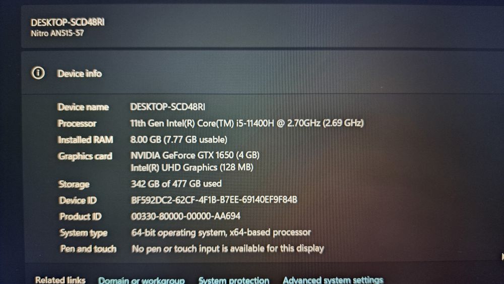 Acer Nitro 5 – laptop gaming