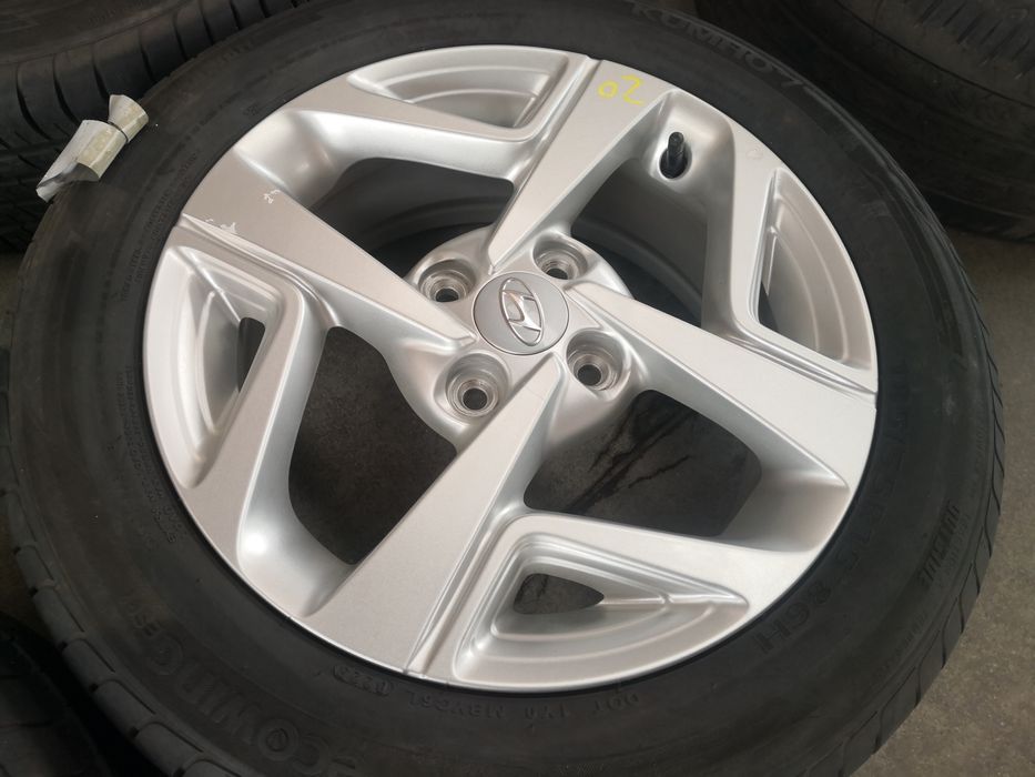 4x100 hyundai Хюндай 4х100 джанти с датчици 185 55 15 гуми dot 23 като нови