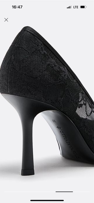 Елегантни дамски токчета с дантела – размер 40