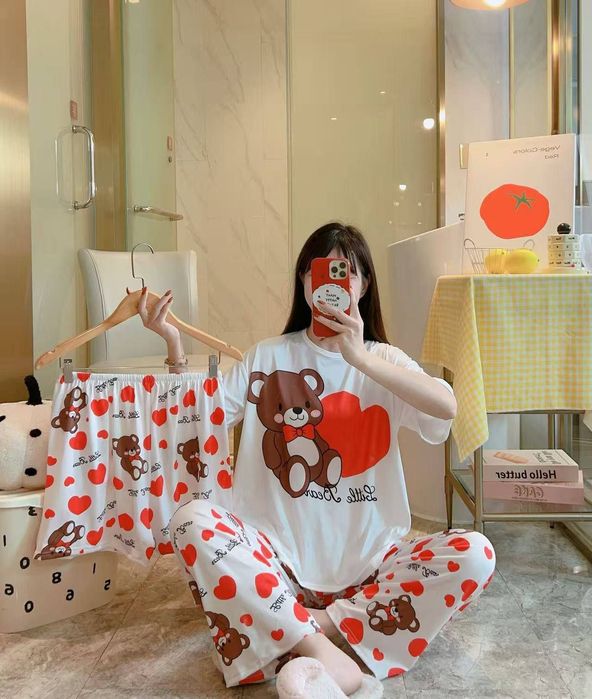 Ayollar va qizlar uchun 3 tasi 1 da pijama