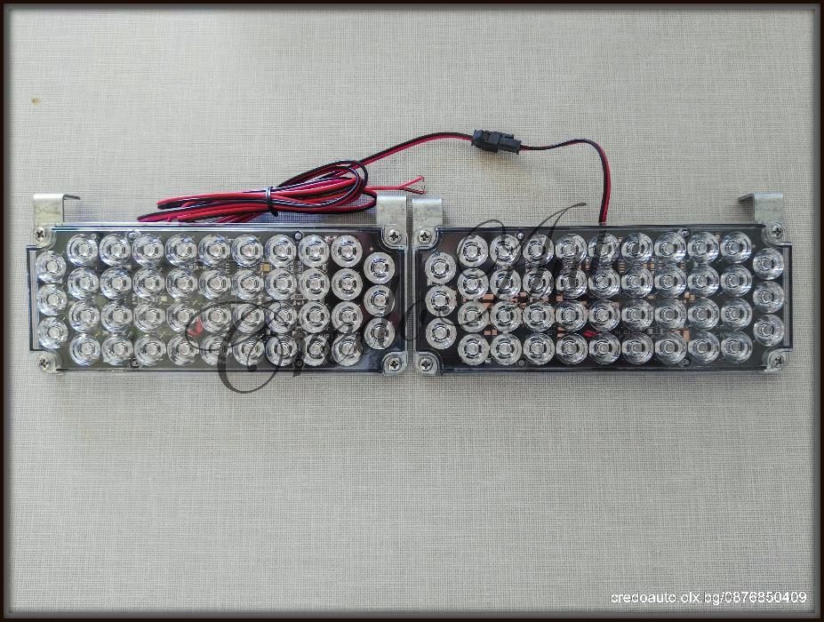 Промо!12-24V LED Мощен Авариен сигнален блиц!!42диода!! Пътна помощ
