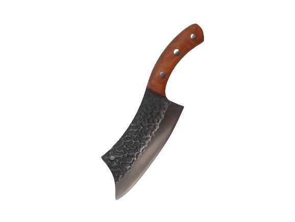 Cutit japonez, forjat manual, 26 cm, husa piele
