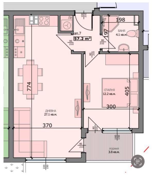 Продава се Двустаен апартамент в Варна, м-т Траката - 64 кв.м за 2422 €/кв.м - Снимка #3