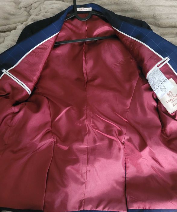 Sacou Philip Guston, marime 48, bleumarin, barbatesc