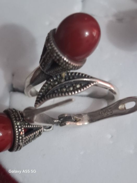 Комплект серьги и кольцо