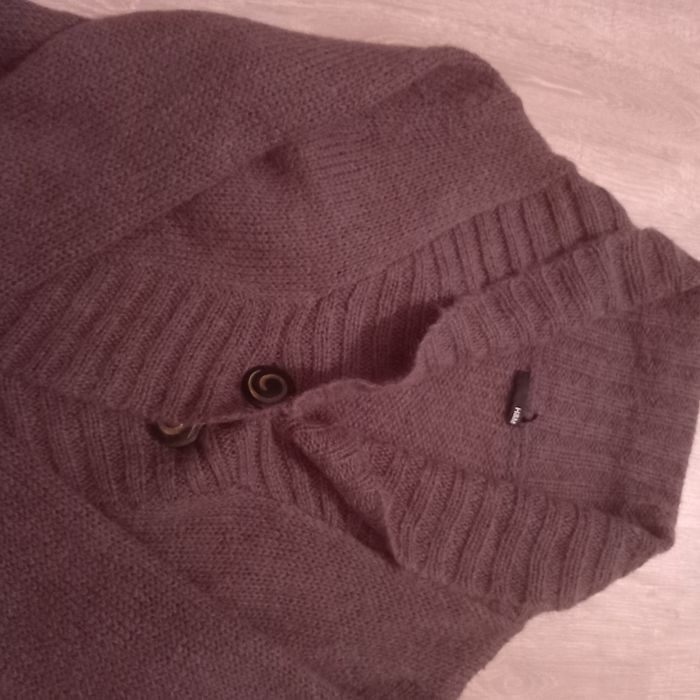 Cardigan M-L H&m lână merinos și cașmir mocha latte
