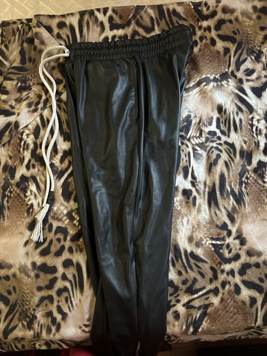Pantaloni YoungRichWhite Zipp Leather