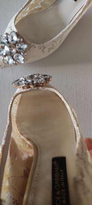 Обувки Dolce&Gabbana, светъл жълт нюанс