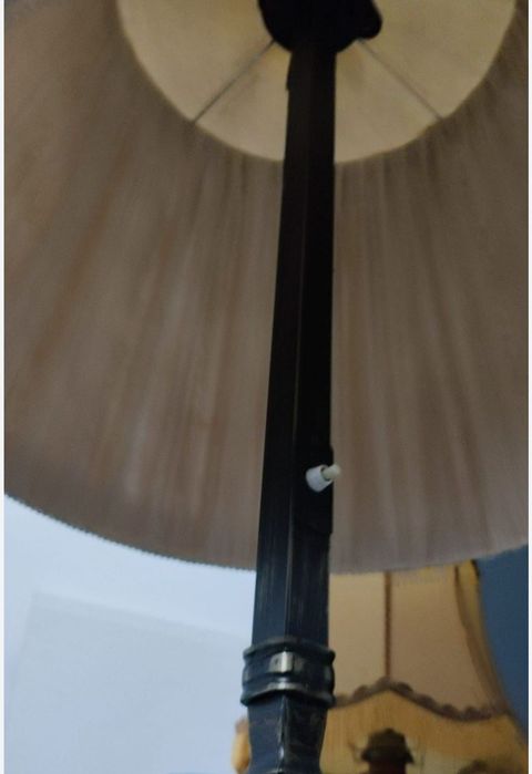 Lampa Lustra lampadar mare fier forjat vechi rustic 3 becuri abajur