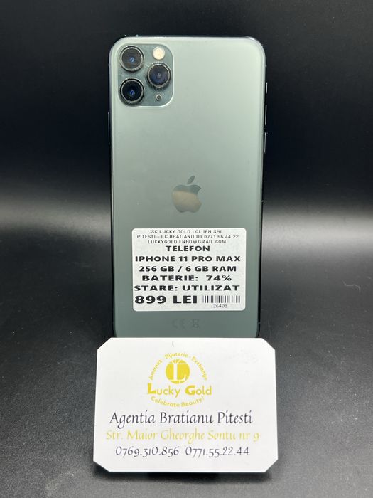 Iphone 11 pro max 256 gb 74% baterie cod 26401