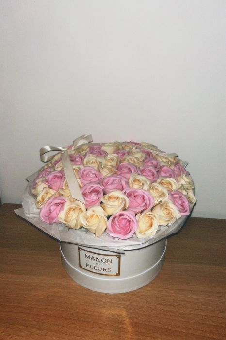 Мыльный букет розы  61шт