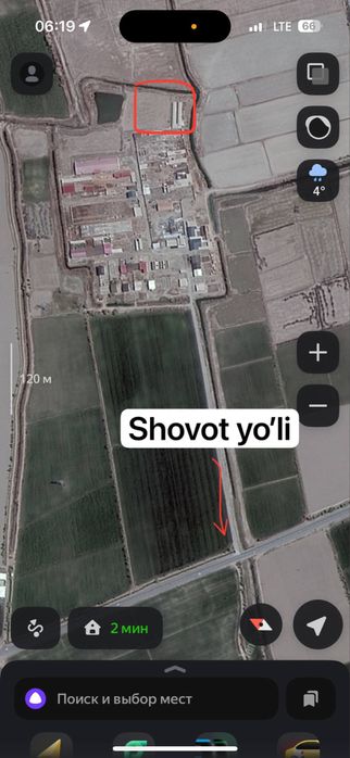 Qurilishi tugallanmagan Turar joy o’rni 2000 mkv