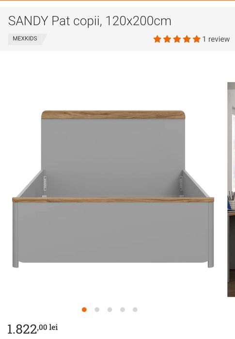 Vând pat 120x200 Mobexpert+saltea+somiera