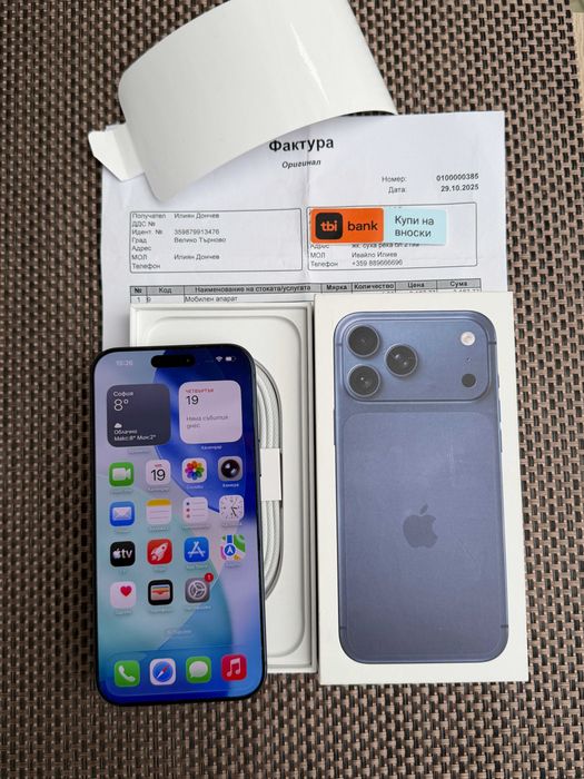 НОВ! 24М ГАР 1Tb iPhone 17 Pro Max Лизинг от 58€/мес 1000Gb  Deep Blue