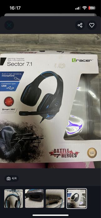 Слушалки с микрофон Tracer sector 7.1