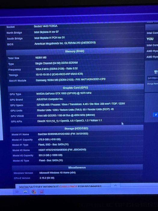 Laptop gaming Asus ROG GL702 vm 2016