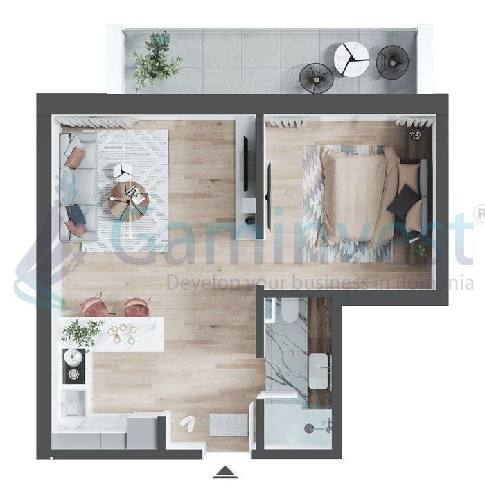 Gaminvest-Apartament 2 camere in bloc nou zona Nufarul, Oradea V3310G