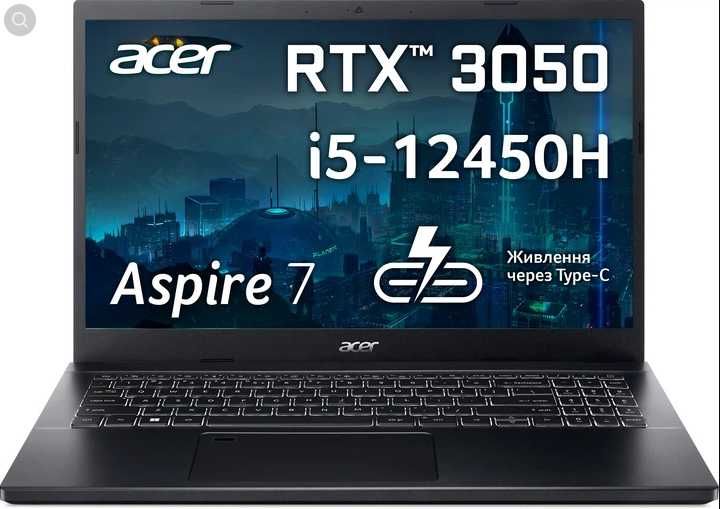 Acer Aspire 7 i5-12450H \ RTX 3050 \ 144hz Рассрочка - Кредит
