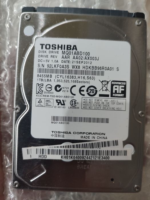 HDD 1 tb на ноутбук