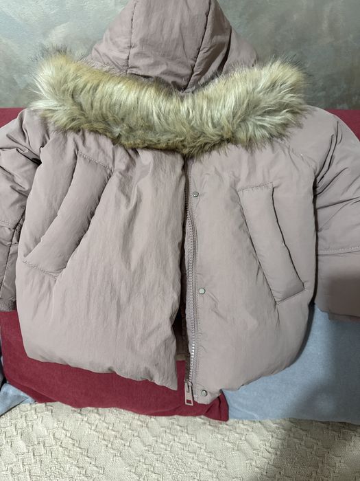 Geaca iarna zara fete 4-5 ani cu puf natural