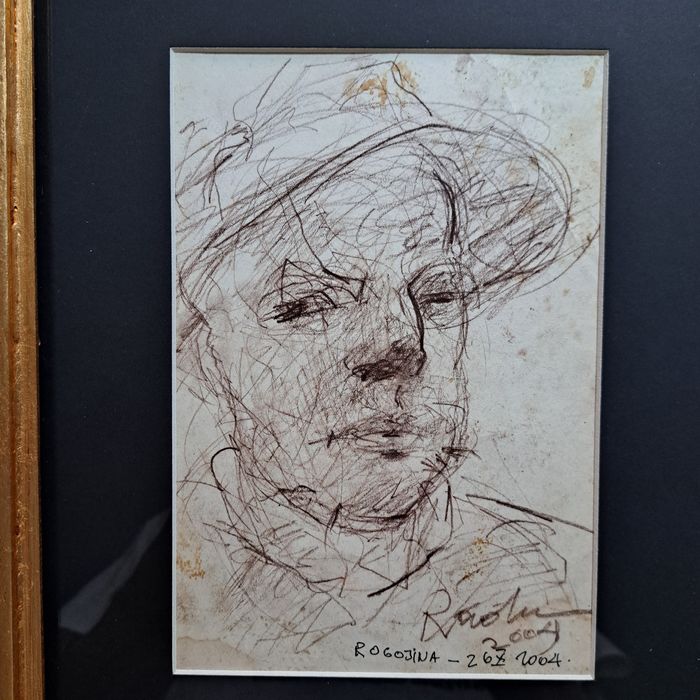 Desene, autoportret și 4 personaje", Radu Dămăceanu (n.1953-d.2017)