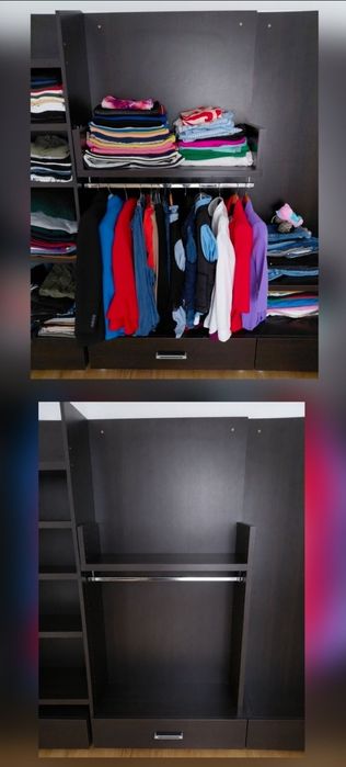 Dulapuri / dressing deschis (3 corpuri) din PAL  284x200x50 cm