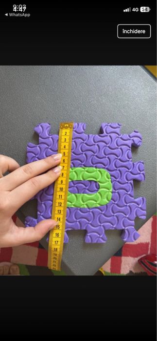 Puzzle-covor numere si alfabet