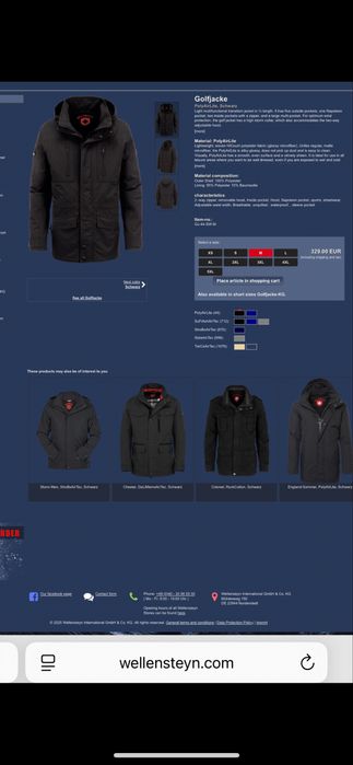 Wellensteyn  Golfjacke  Мъжко Яке / М / Оригинал