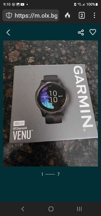 Garmin - Venu GPS Smartwatch 43mm Fiber-Reinforced Polymer - Black.