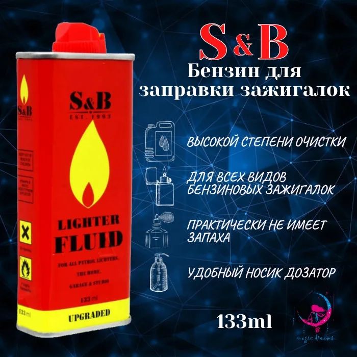 Бензин топливо для бензиновых зажигалок 133ml