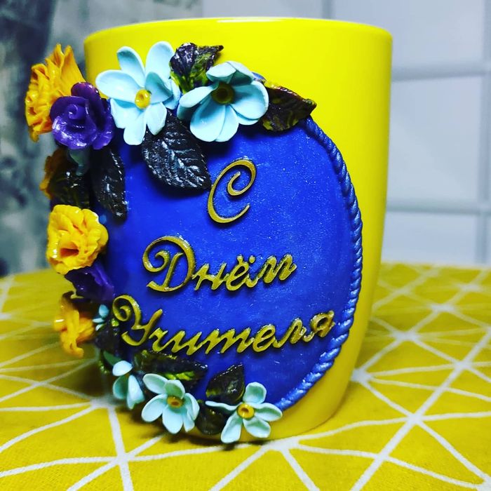 Кружка, ручная работа