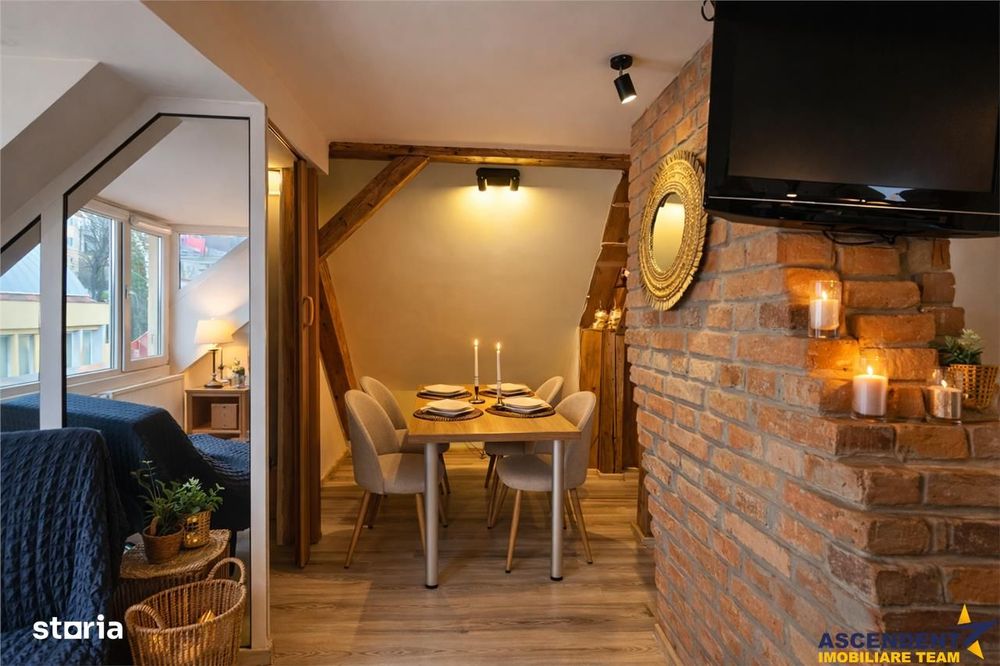 Apartament rustic chic, 3 camere, Centrul Istoric, 98 mp, parcare