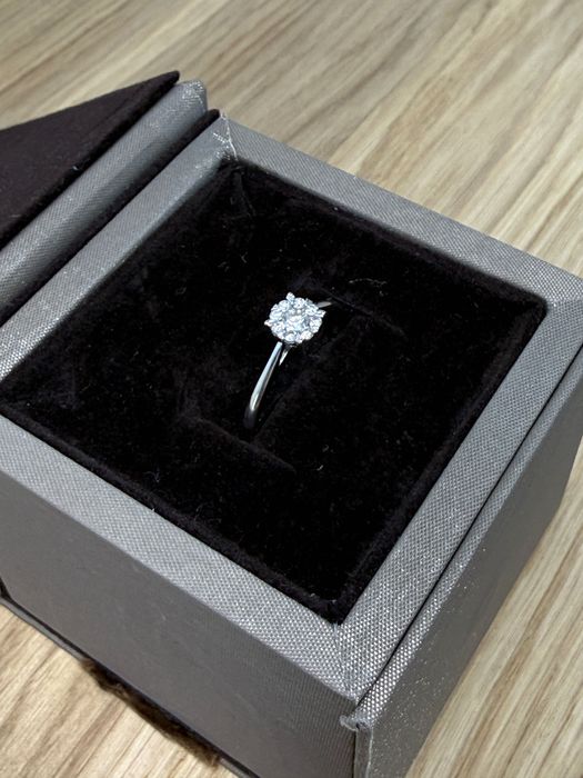 Inel Teilor aur alb 18K cu diamante 0.2ct marime 54 certificat