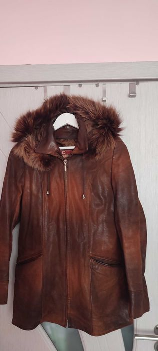 Дамско яке с лазерна обработка от ест.кожа.