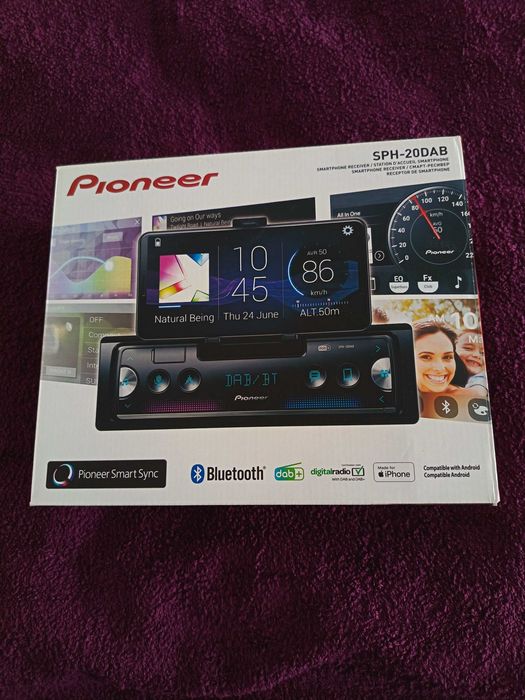 Автомобилно радио Pioneer SPH-20DAB Bluetooth DAB, 1 DIN, с поддръжка за смартфон