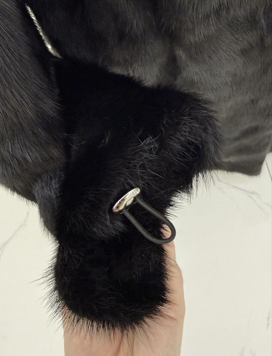 Шуба норковая с капюшоном