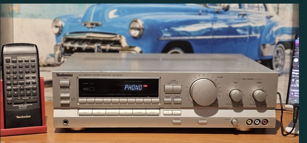 Amplificator statie amplituner receiver Technics SA-GX 230 - argintiu