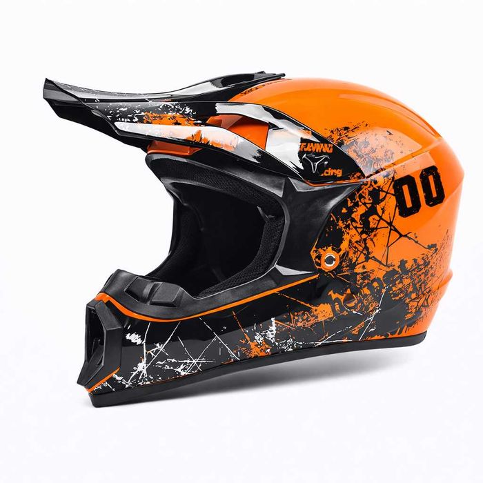 Casca Moto Enduro Cross ATV - S / M / L / XL - Portocaliu