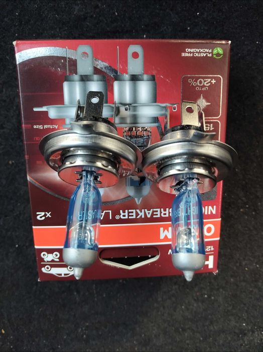 Kрушки  Osram night breaker laser + limastar h4 бяла светлина подарък!