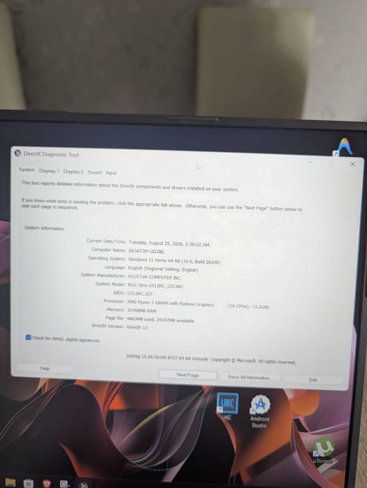 Laptop Asus ROG Strix G513RC