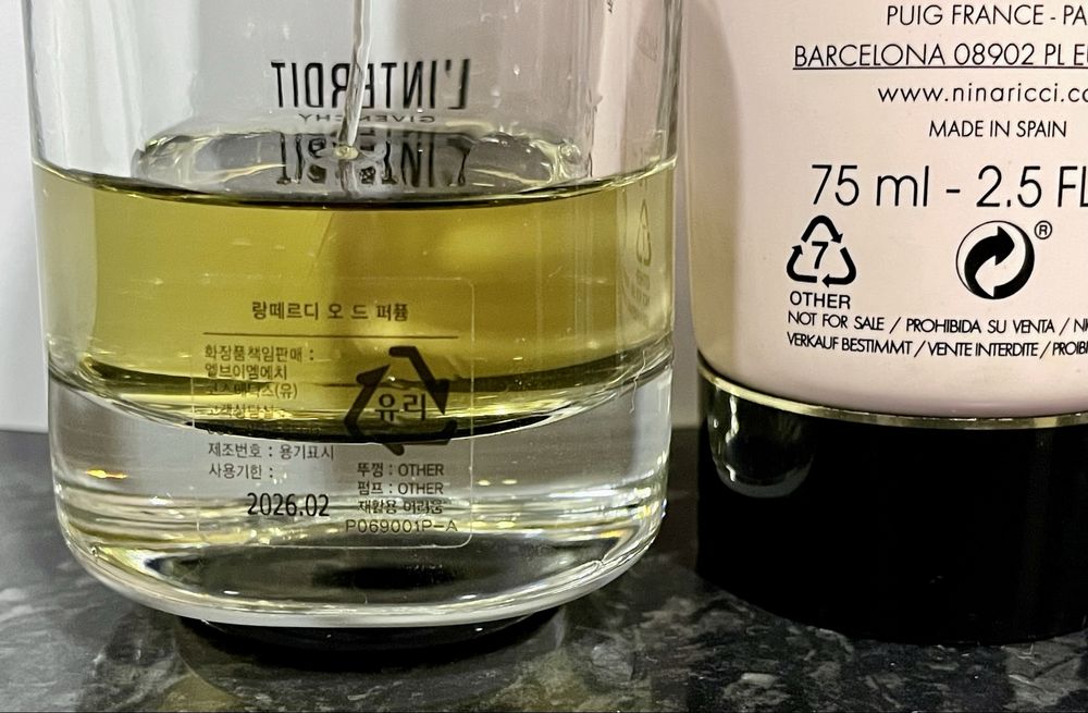 Парфюм Givenchy и лосьон Nina ricci