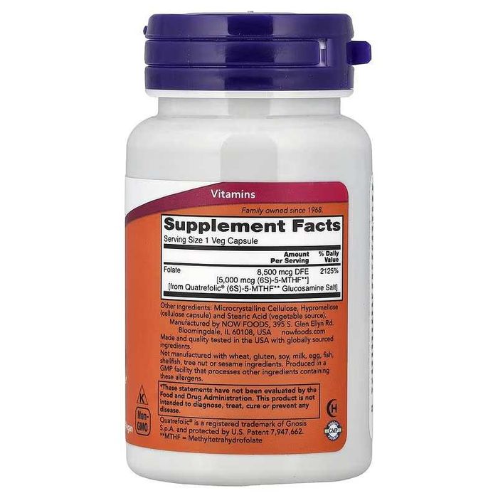 NOW Foods Methyl Folate метилфолат metilfolat metil