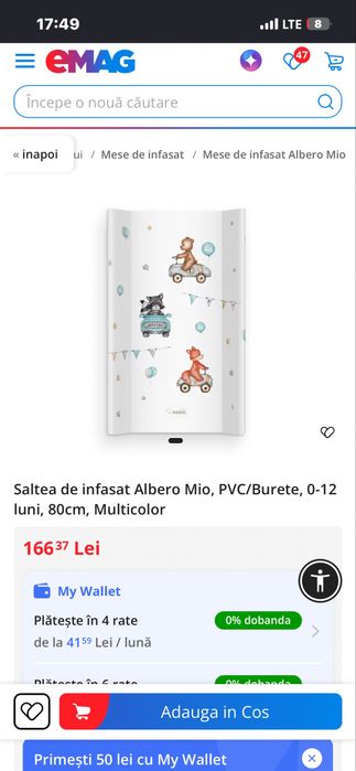 Saltea de infasat/ schimbat cu întăritură