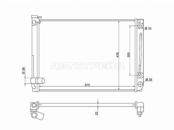 Радиатор охлаждения двигателя  Toyota Sienna