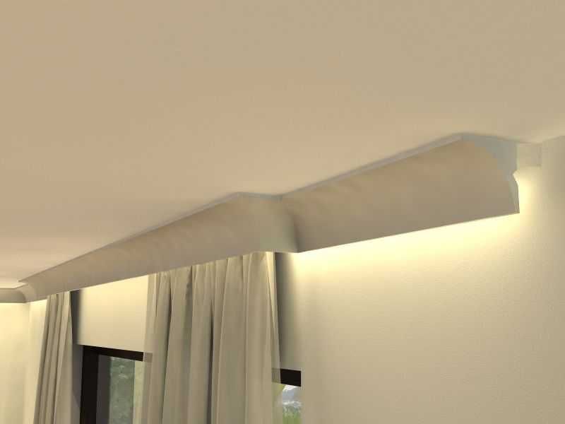 Cornisa scafa banda led mascare sina perdea masca galerie MODEL LK06
