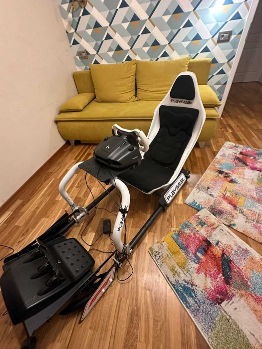 Scaun gaming - Cockpit Playseat Formula Instinct - F1, Alb/Negru